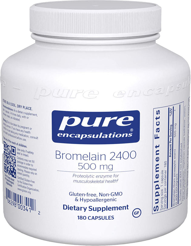 Bromelain 2400, 500 mg, 180 Capsules , Brand_Pure Encapsulations Emersons