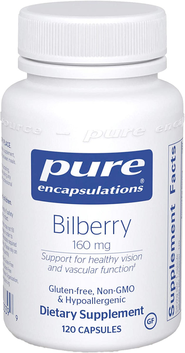 Bilberry, 160 mg, 120 Capsules , Brand_Pure Encapsulations Emersons