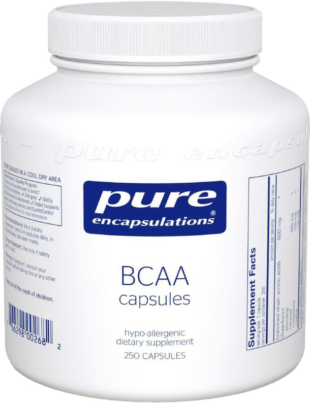 BCAA, 600 mg, 250 Capsules , Brand_Pure Encapsulations Emersons