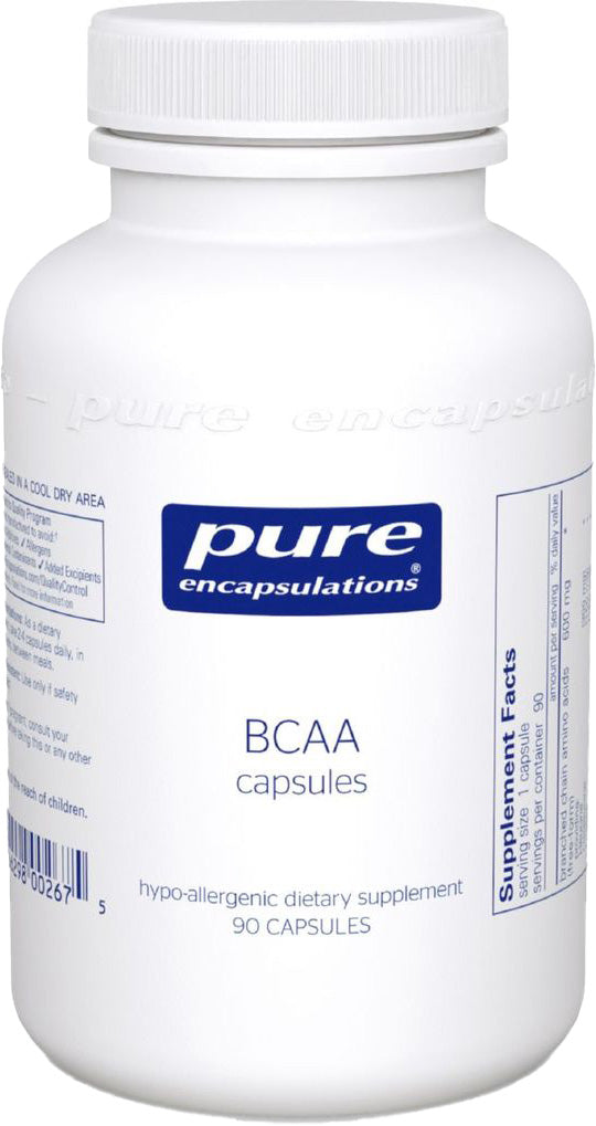 BCAA, 600 mg, 90 Capsules , Brand_Pure Encapsulations Emersons