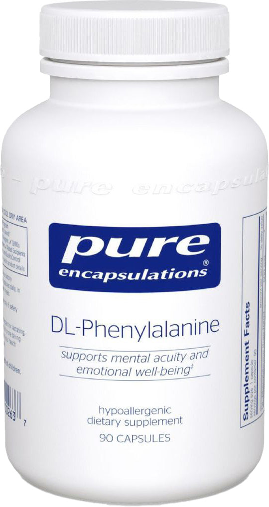 DL-Phenylalanine 500 mg, 90 Capsules , Brand_Pure Encapsulations Emersons