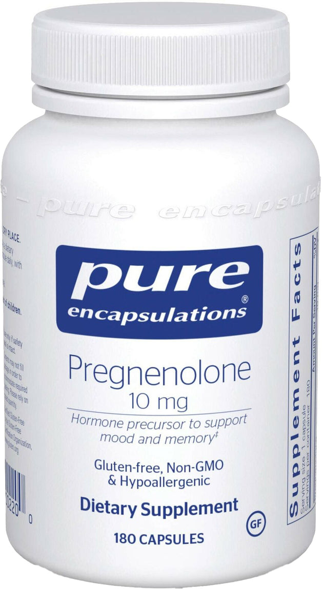 Pregnenolone, 10 mg, 180 Softgels , Brand_Pure Encapsulations Emersons