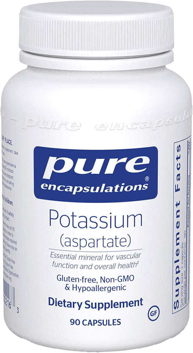 Potassium (aspartate), 90 Capsules , Brand_Pure Encapsulations Emersons