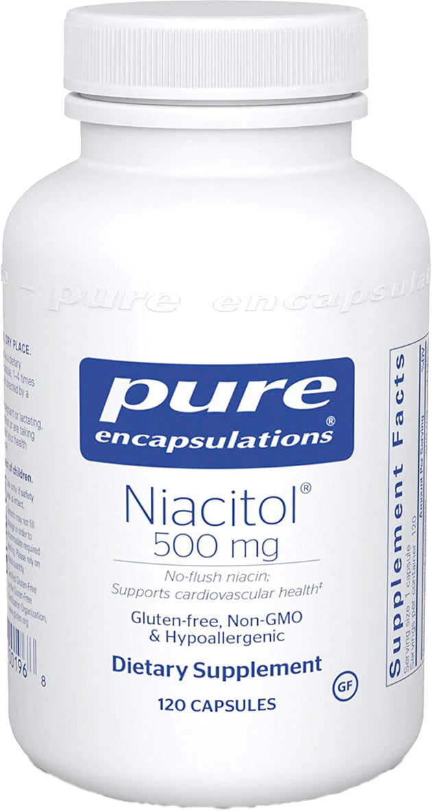 Niacitol®, 500 mg, 120 Capsules , Brand_Pure Encapsulations Emersons