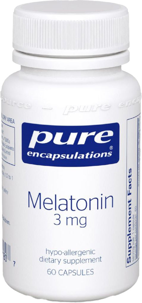 Melatonin, 3 mg, 60 Capsules , Brand_Pure Encapsulations Emersons