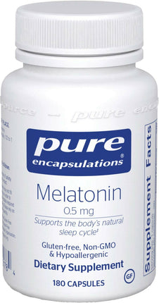 Melatonin, 0.5 mg, 180 Capsules , Brand_Pure Encapsulations Emersons