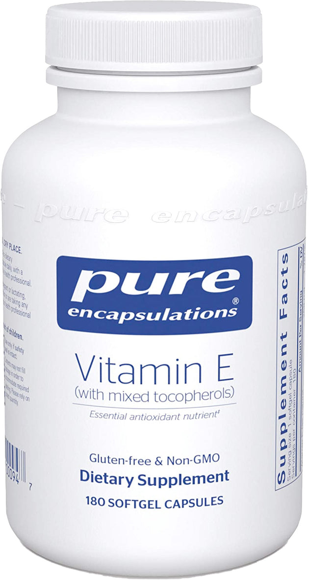 Vitamin E (Natural), 400 IU, 180 Softgels , Brand_Pure Encapsulations Emersons