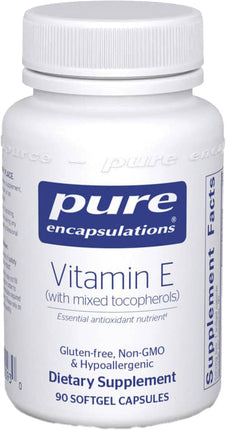 Vitamin E (Natural), 400 IU, 90 Softgels , Brand_Pure Encapsulations Emersons