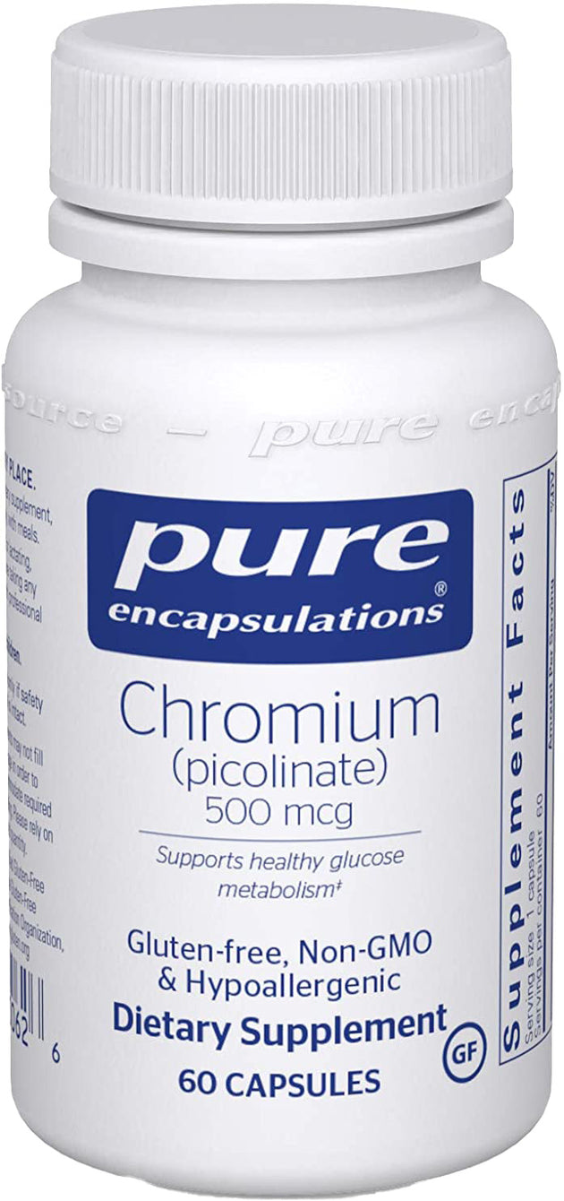 Chromium (Picolinate), 500 mcg, 60 Capsules , Brand_Pure Encapsulations Emersons