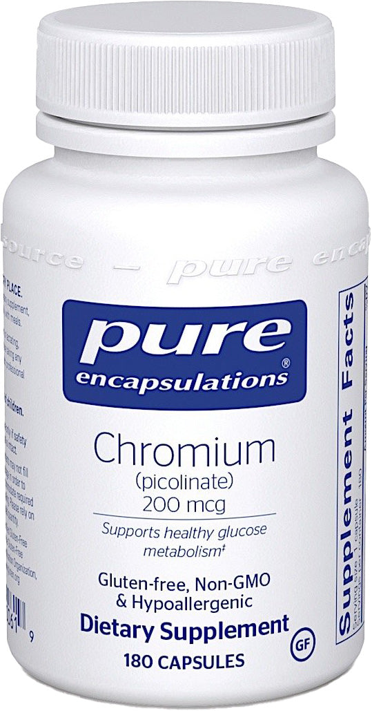 Chromium (Picolinate), 200 mcg, 180 Capsules , Brand_Pure Encapsulations Emersons