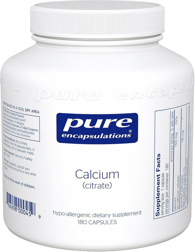 Calcium (citrate), 150 mg, 180 Capsules , Brand_Pure Encapsulations Emersons