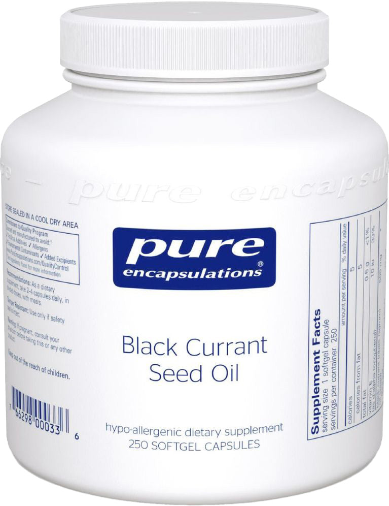 Black Currant Seed Oil, 500 mg, 250 Softgels , Brand_Pure Encapsulations Emersons Form_Softgels Requires Consultation Size_250 Softgels softgels