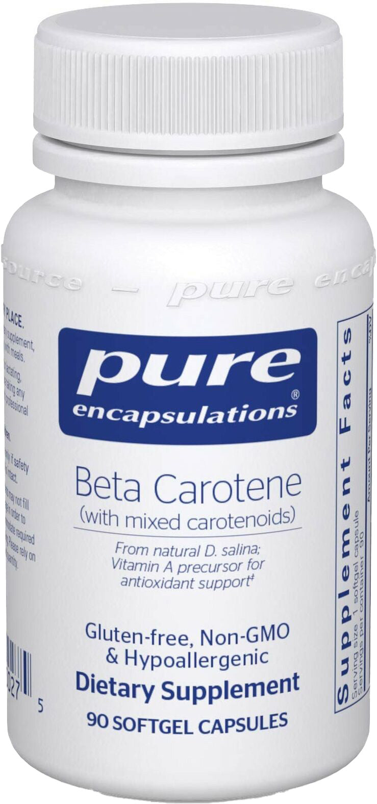 Beta Carotene (with mixed carotenoids), 90 Softgels , Brand_Pure Encapsulations Emersons softgels