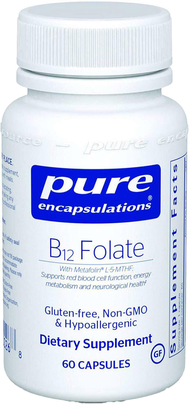 B12 Folate, 60 Capsules , Brand_Pure Encapsulations Emersons