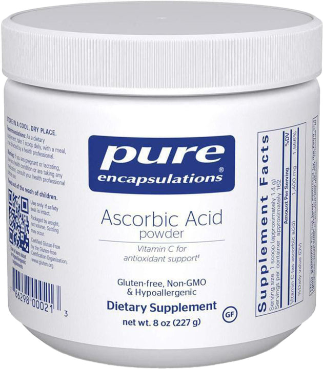 Ascorbic Acid powder, 8 Oz (227 g) Powder , Brand_Pure Encapsulations Emersons