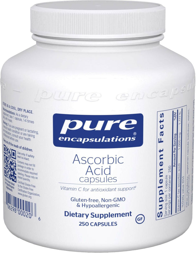 Ascorbic Acid capsules, 250 Capsules , Brand_Pure Encapsulations Emersons