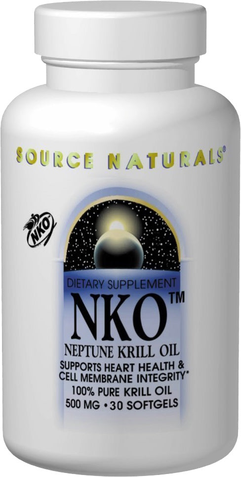 NKO® Neptune Krill Oil 500 mg, 60 Softgels , Brand_Source Naturals Form_Softgels Potency_500 mg Size_60 Softgels