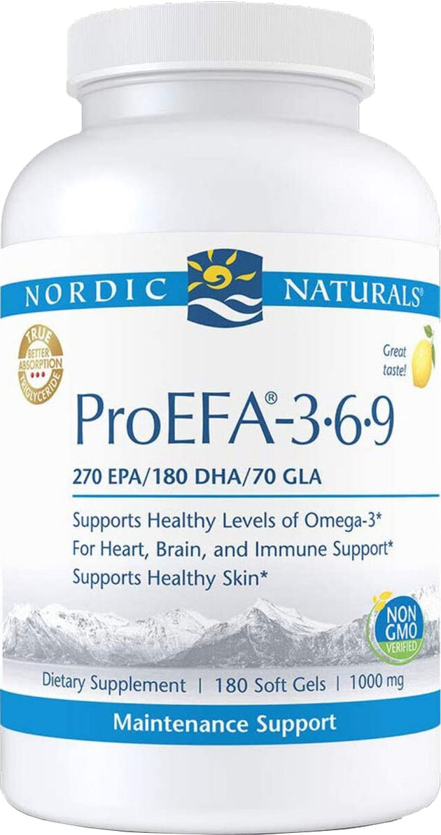 ProEFA®-3⋅6⋅9, 270 EPA 180 DHA 70 GLA 1000 mg, Lemon Flavor, 180 Softgels ,