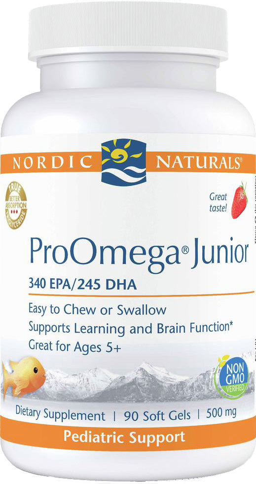 ProOmega® Junior, 350 EPA 245 DHA 500 mg, Strawberry Flavor, 90 Softgels ,