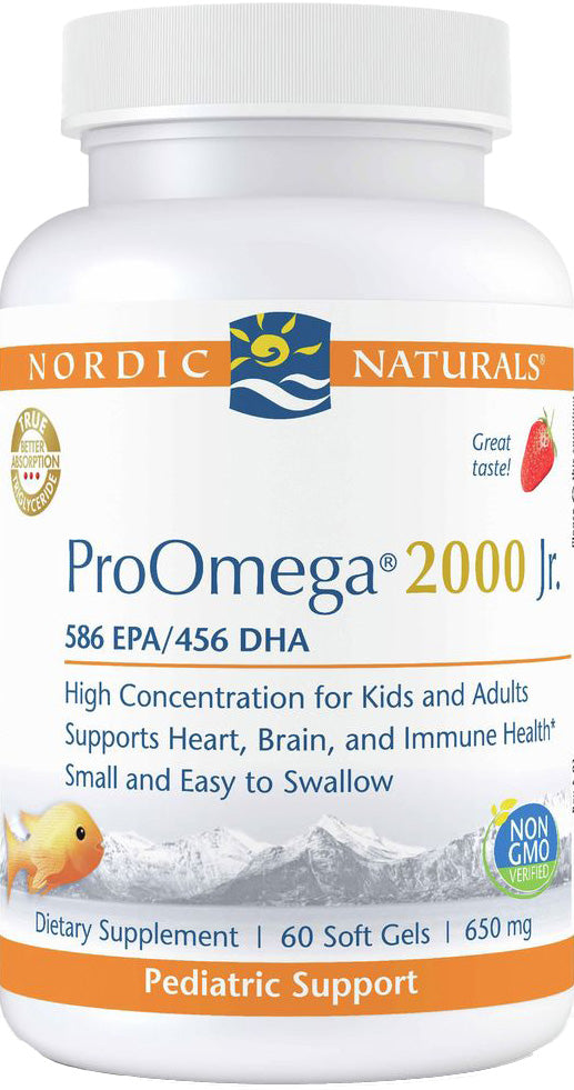 ProOmega® 2000 Jr., 586 EPA 456 DHA 650 mg, 60 Softgels ,