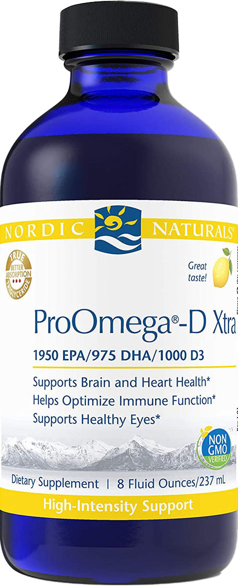 ProOmega®-D Xtra, 1950 EPA 975 DHA 1000 D3, Lemon Flavor, 8 Fl Oz (240 mL) Oil ,