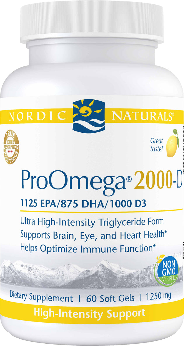ProOmega® 2000-D, 1125 EPA 875 DHA 1000 D3 1250 mg, 60 Softgels ,