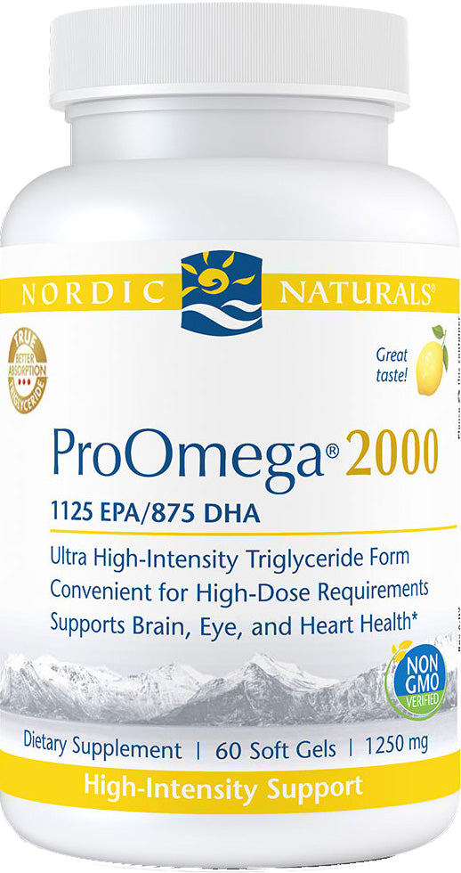 ProOmega® 2000, 1125 EPA 875 DHA 1250 mg, Lemon Flavor, 60 Softgels ,