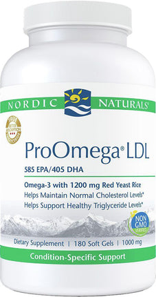 ProOmega® LDL, 585 EPA 405 DHA 1000 mg, 180 Softgels , Brand_Nordic Naturals