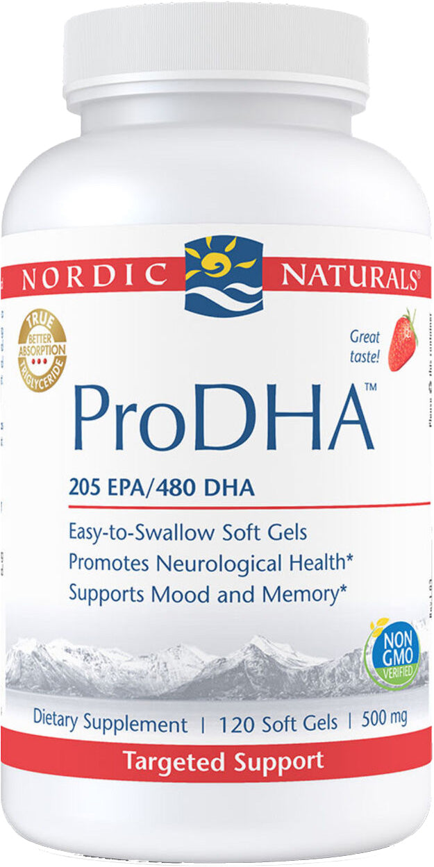 ProDHA™, 205 EPA 480 DHA 500 mg, Strawberry Flavor, 120 Softgels ,