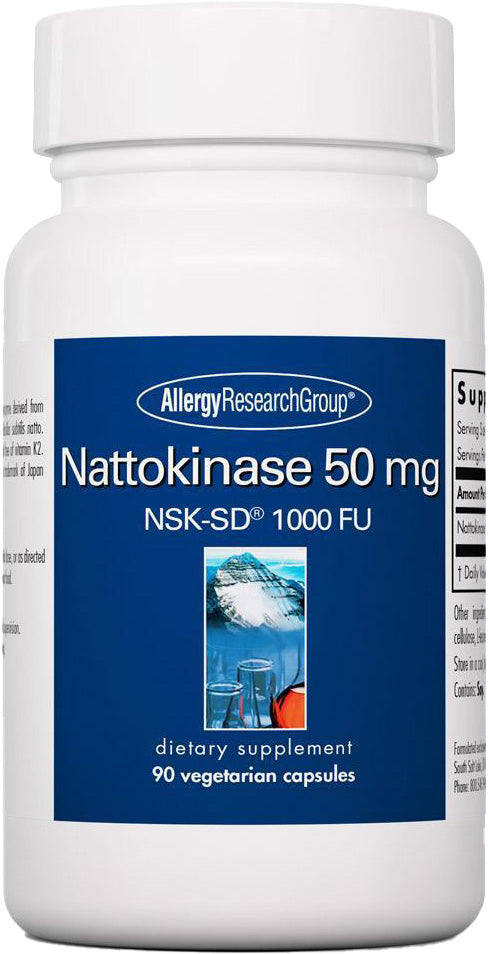 Nattokinase 50 mg, NSK-SD® 1000 FU, 90 Vegetarian Capsules , Brand_Allergy Research Group