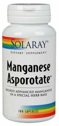 Manganese Asportate, 100 Capsules , Brand_Solaray Form_Capsules Size_100 Caps