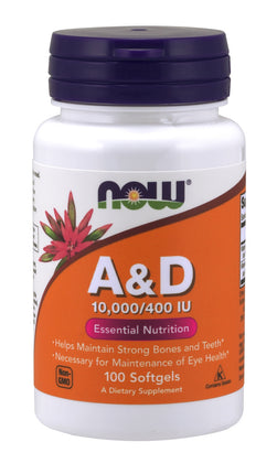 Vitamin A & D 10000/400 IU, 100 Softgels