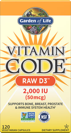 Vitamin Code - RAW D3, 2000 IU of Vitamin D3, 120 Vegetarian Capsules , 20% Off - Everyday [On] This is a Vitamin C Product