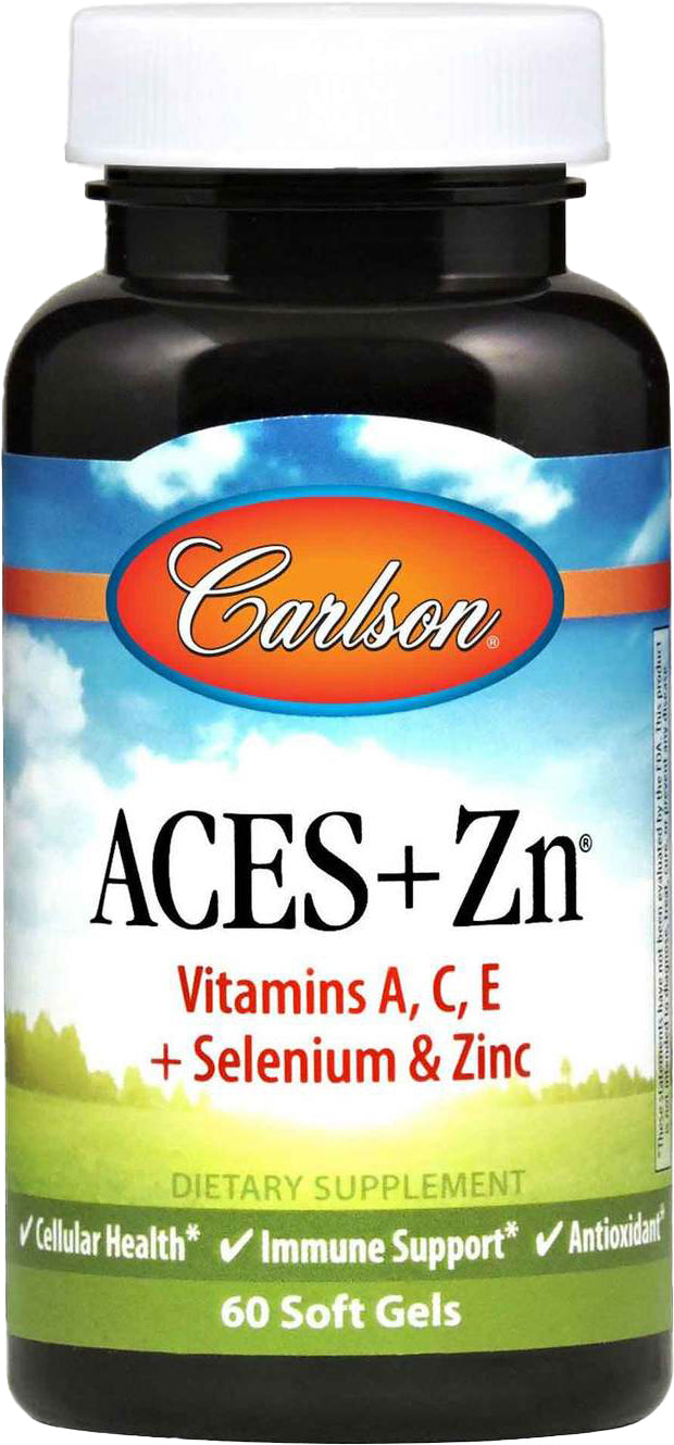 ACES + Zn® with Vitamins A + C + E + Selenium and Zinc, 60 Softgels , Brand_Carlson Labs softgels