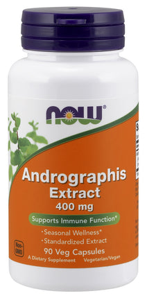Andrographis Extract 400 mg, 90 Veg Capsules , Brand_NOW Foods Form_Veg Capsules Potency_400 mg Size_90 Caps