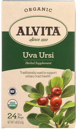 Organic Uva Ursi, 24 Tea Bags , Brand_Alvita Form_Tea Bags Size_24 Count