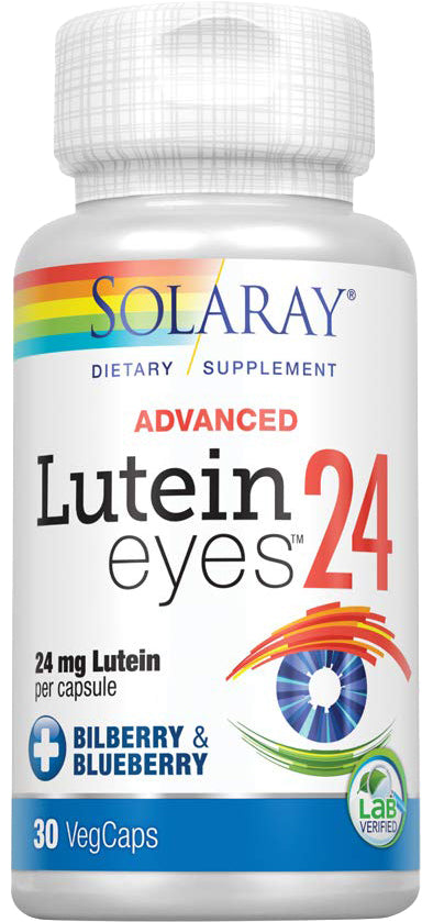 Advanced Lutein Eyes 24 mg, 30 Vegetarian Capsules , Brand_Solaray Form_Vegetarian Capsules Potency_24 mg Size_30 Caps