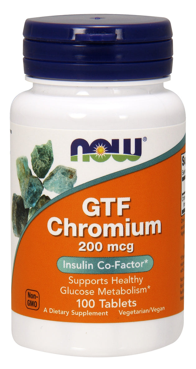 GTF Chromium 200 mcg Tablets , Brand_NOW Foods Form_Tablets Potency_200 mcg Size_250 Tabs
