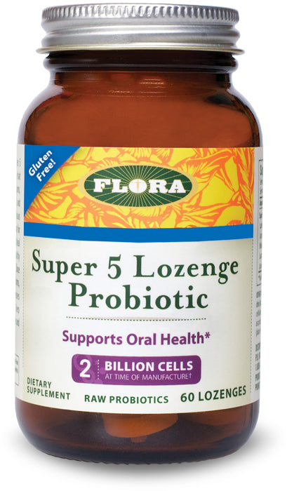 Super 5 Lozenge Probiotic, 60 Lozenges , Brand_Flora Form_Lozenges Size_60 Lozenges