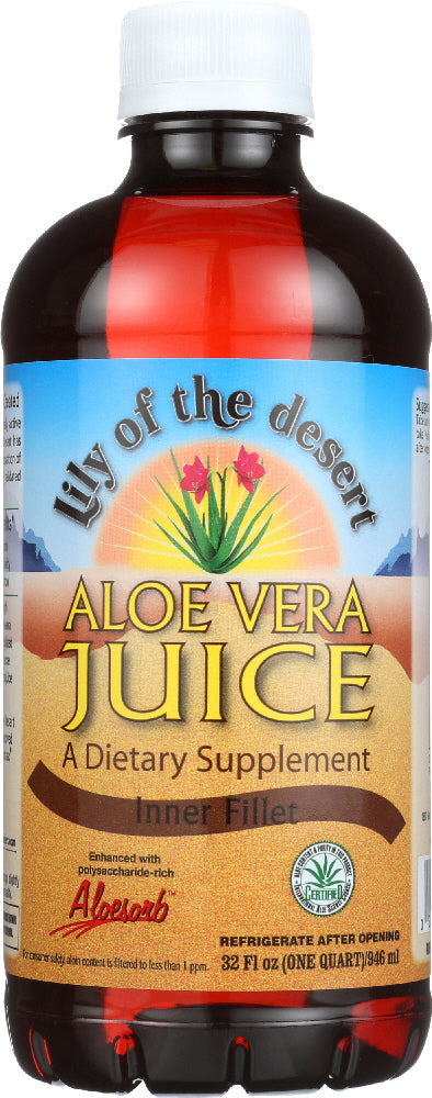 Aloe Vera Juice Inner Fillet, 32 Fl Oz (946 mL) Liquid , Brand_Lily of the Desert Form_Liquid Size_32 Fl Oz