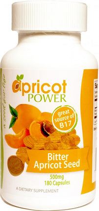 Bitter Apricot Seed, 500 mg, 180 Capsules , Brand_Apricot Power Potency_500 mg Size_180 Caps