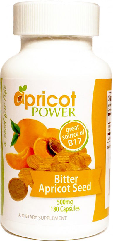 Bitter Apricot Seed, 500 mg, 180 Capsules , Brand_Apricot Power Potency_500 mg Size_180 Caps