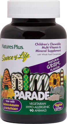 Natures Plus, Animal Parade Grape, 180 Tablets , Brand_Nature's Plus Form_Tablets Size_180 Tabs