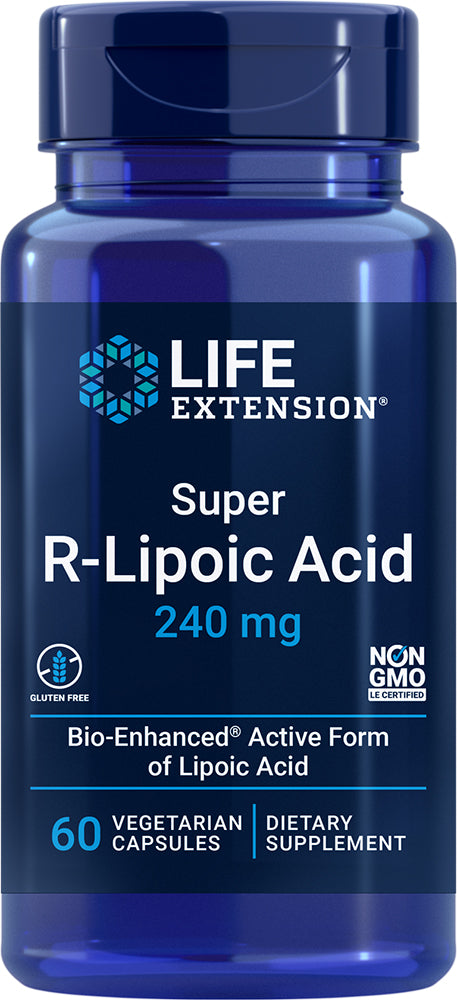 Super R-Lipoic Acid, 240 mg, 60 Capsules , Brand_Life Extension Form_Vegetarian Capsules Potency_240 mg Size_60 Caps