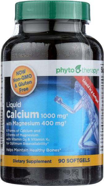 Liquid Calcium with Magnesium, 1000 mg and 400 mg, 90 Softgels , 20% Off - Everyday [On]