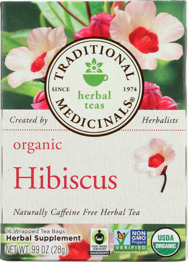 Organic Hibiscus, 0.99 Oz (28 g) - 16 Tea Bags , Brand_Traditional Medicinals Teas Form_Tea Bags Size_16 Count
