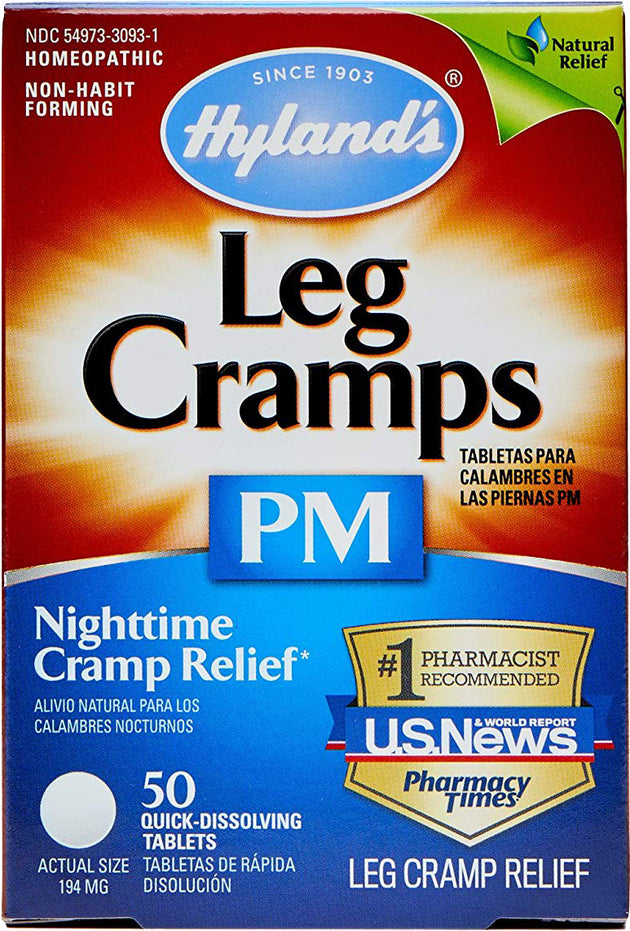 Leg Cramps, PM Nighttime Formula, 50 Tablets , Brand_Hyland's Homeopathic Form_Tablets Size_50 Tabs