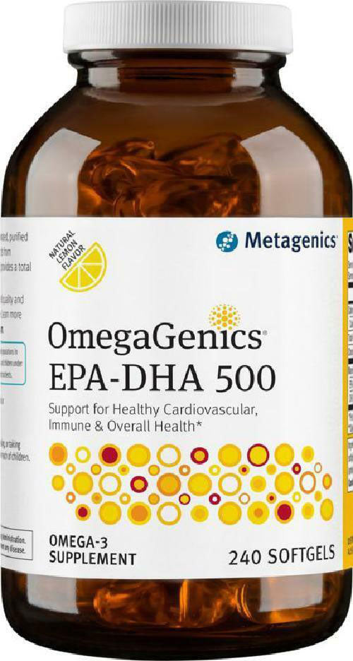 OmegaGenics® EPA-DHA 500, Lemon Flavor, 240 Softgels , Emersons Emersons-Alt