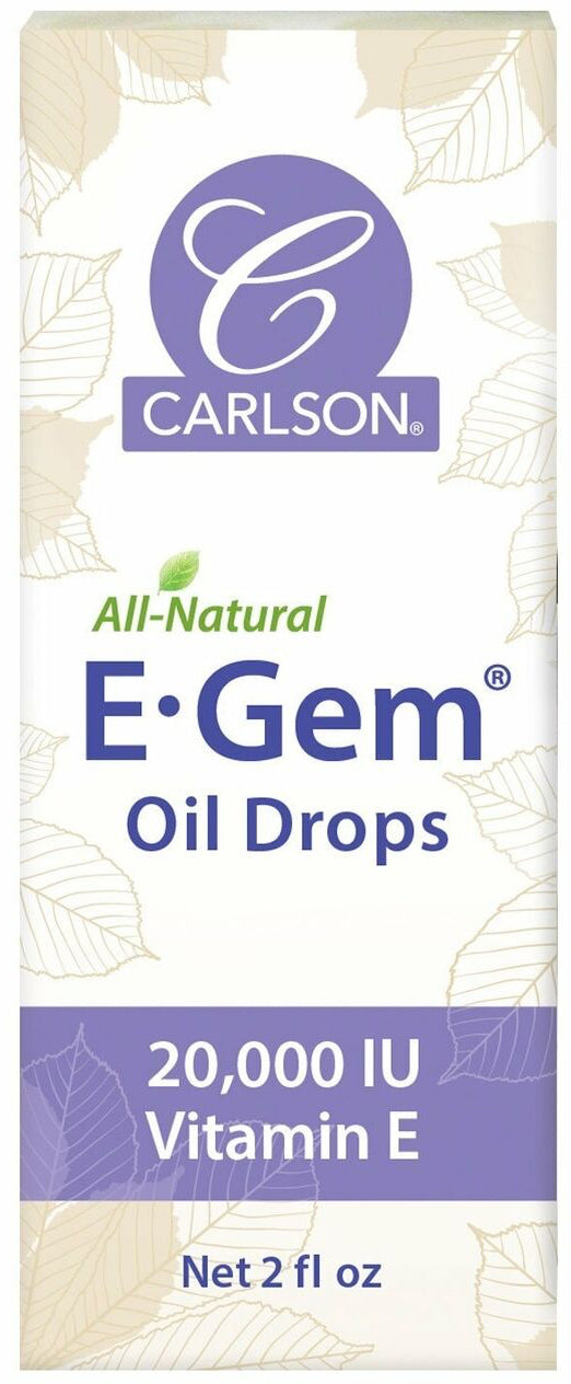 E-Gem Oil Drops, 20000 IU, 2 Fl Oz Liquid , Brand_Carlson Labs Form_Liquid Size_2 Fl Oz