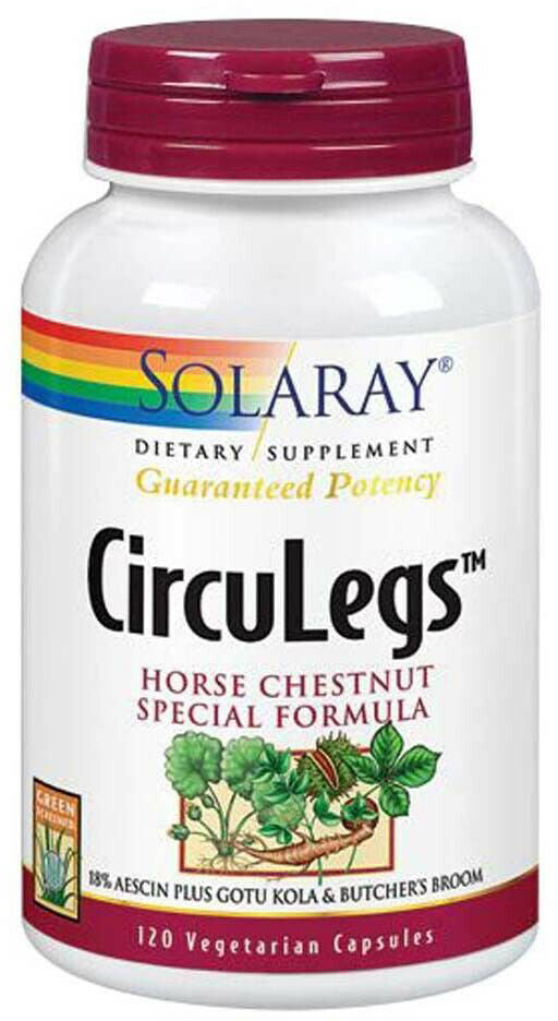 Circulegs Horse Chestnut Special Formula 200 mg, 120 Capsules , Brand_Solaray Form_Capsules Potency_200 mg Size_120 Caps